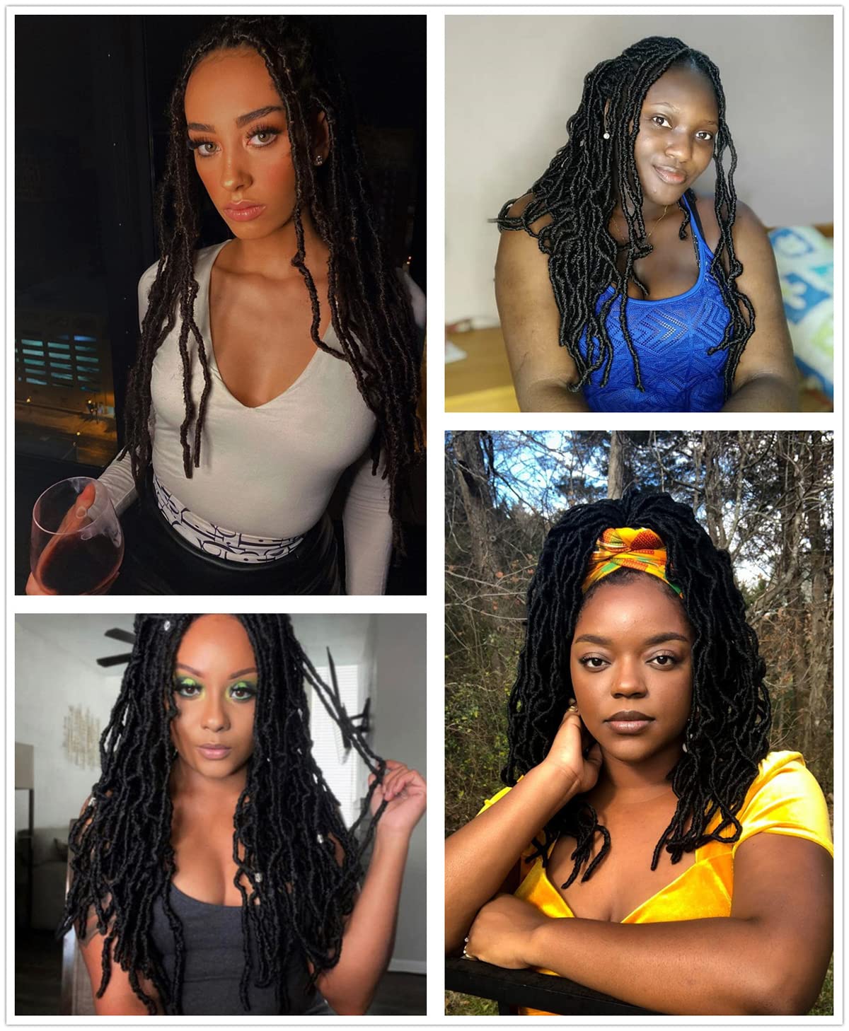 Soft Locs Crochet Hair 18 Inch 6 Packs New Faux Locs Pre-looped Goddess Locs Super Lightweight Synth
