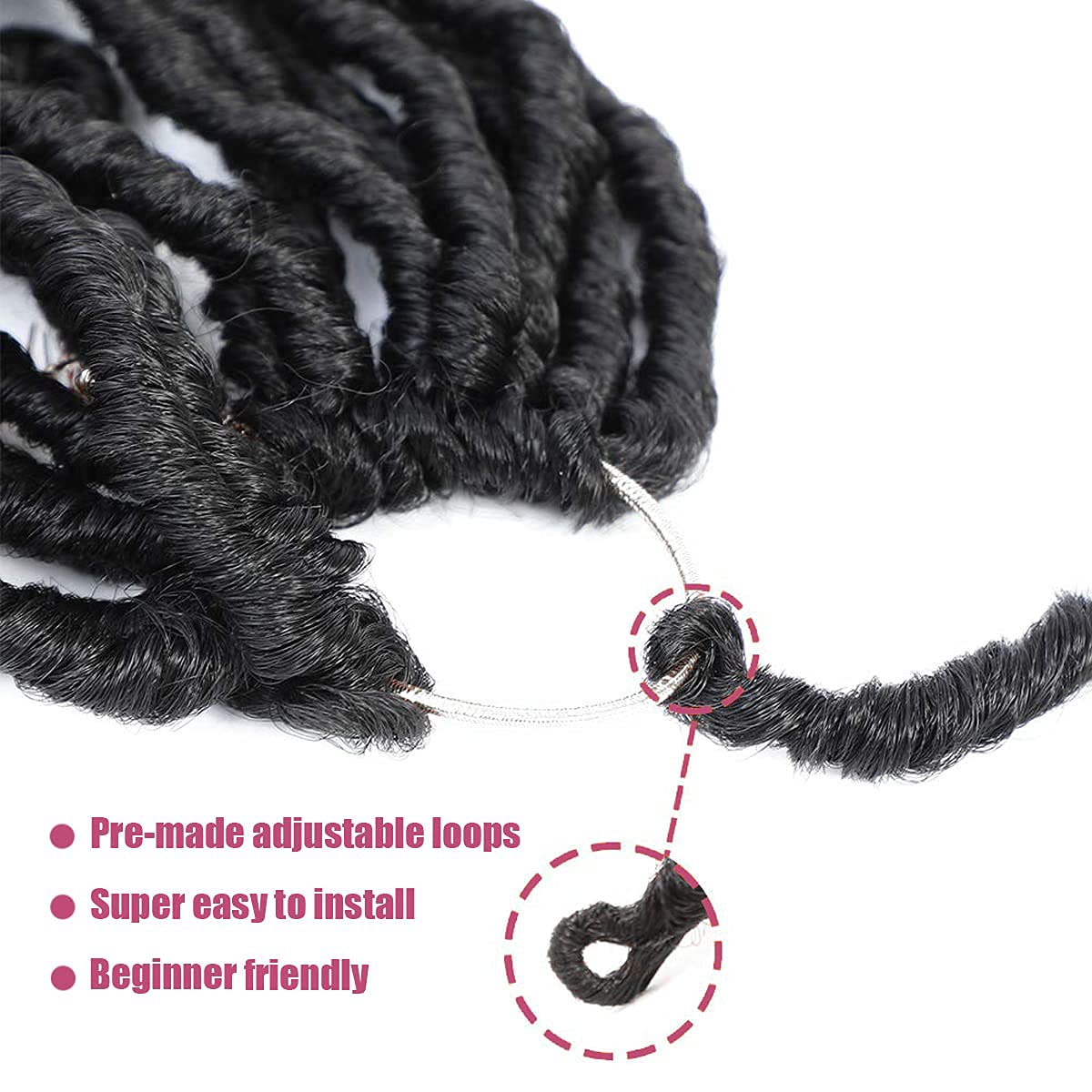 Soft Locs Crochet Hair 18 Inch 6 Packs New Faux Locs Pre-looped Goddess Locs Super Lightweight Synth