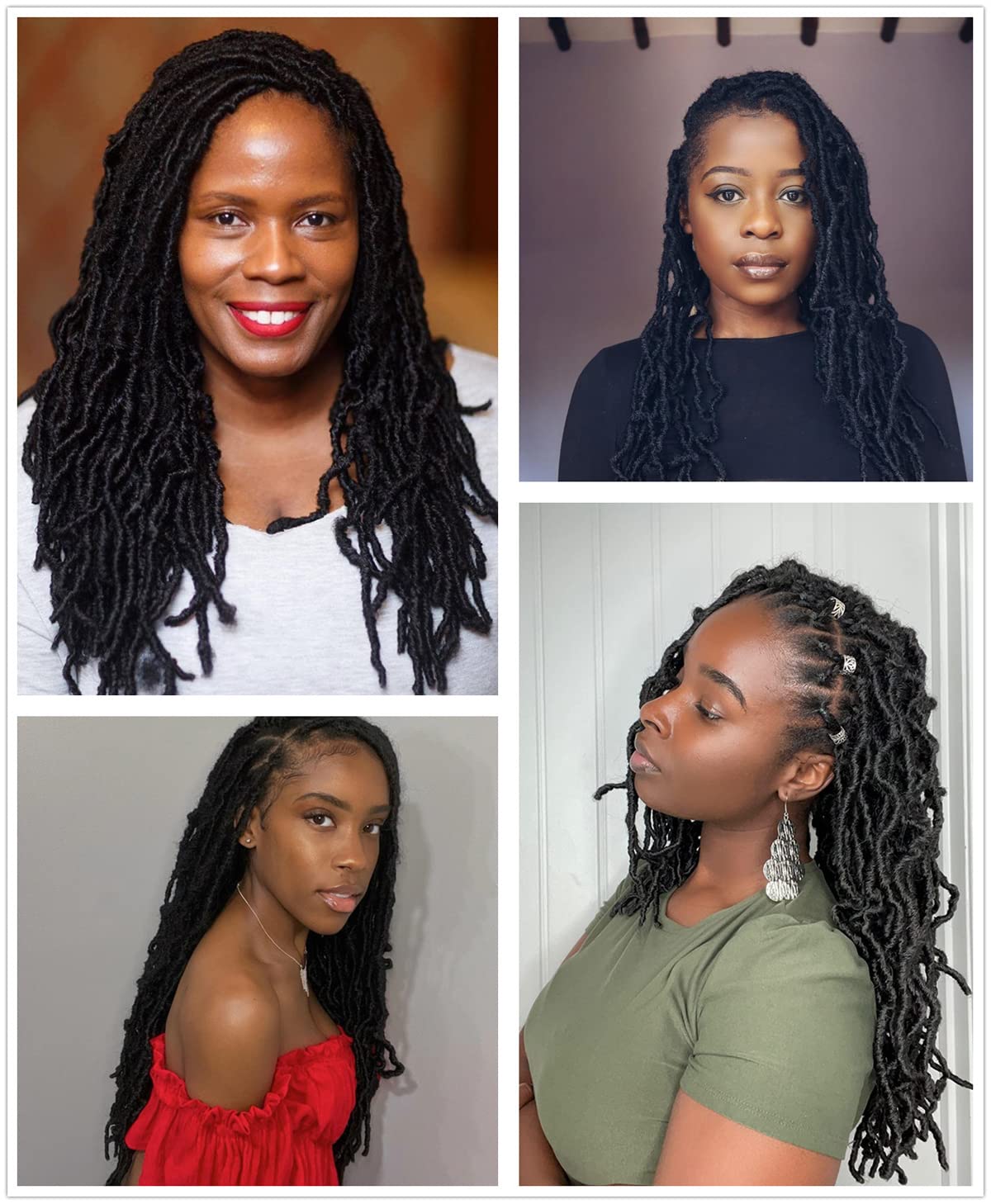 Soft Locs Crochet Hair 18 Inch 6 Packs New Faux Locs Pre-looped Goddess Locs Super Lightweight Synth