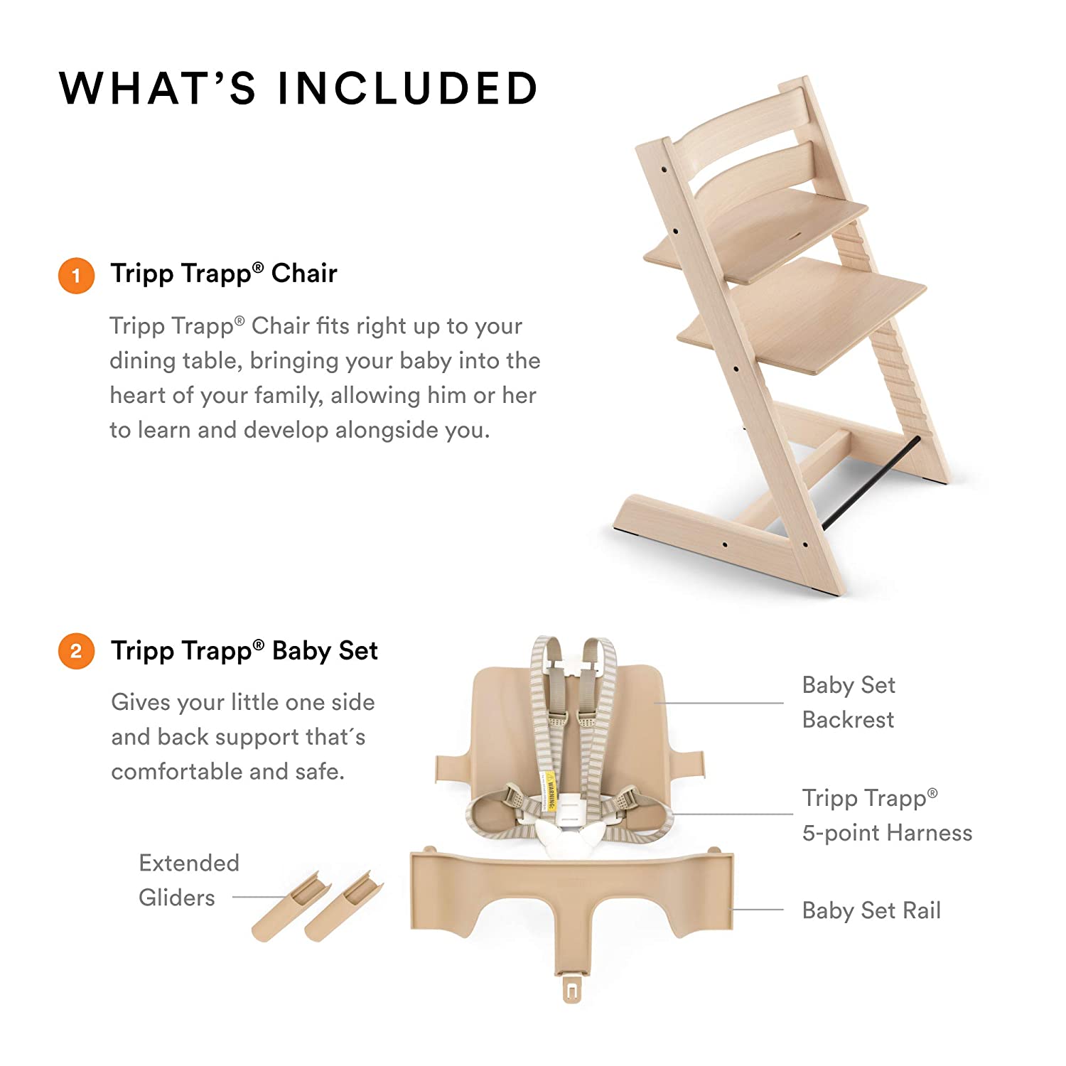 Tripp Trapp High Chair from Stokke, Oak Black - Adjustable, Convertible Chair for Toddlers, Children