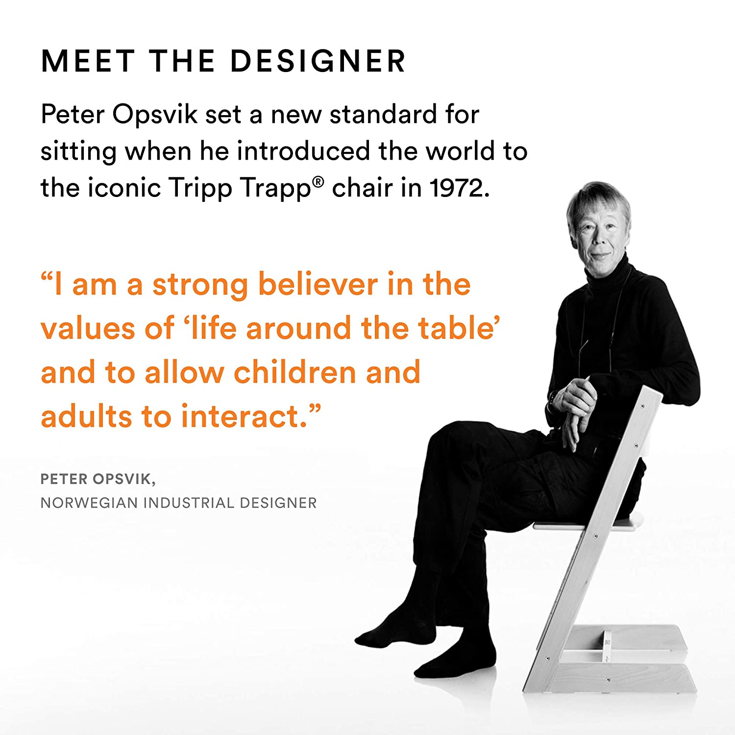 Tripp Trapp High Chair from Stokke, Oak Black - Adjustable, Convertible Chair for Toddlers, Children