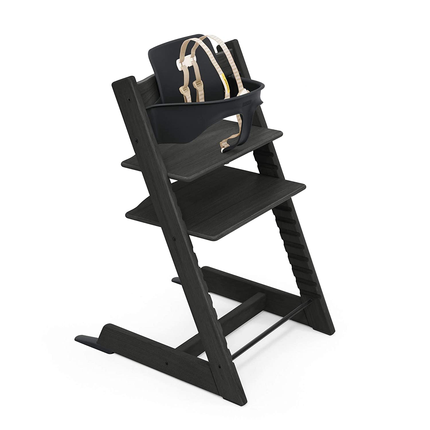 Tripp Trapp High Chair from Stokke, Oak Black - Adjustable, Convertible Chair for Toddlers, Children