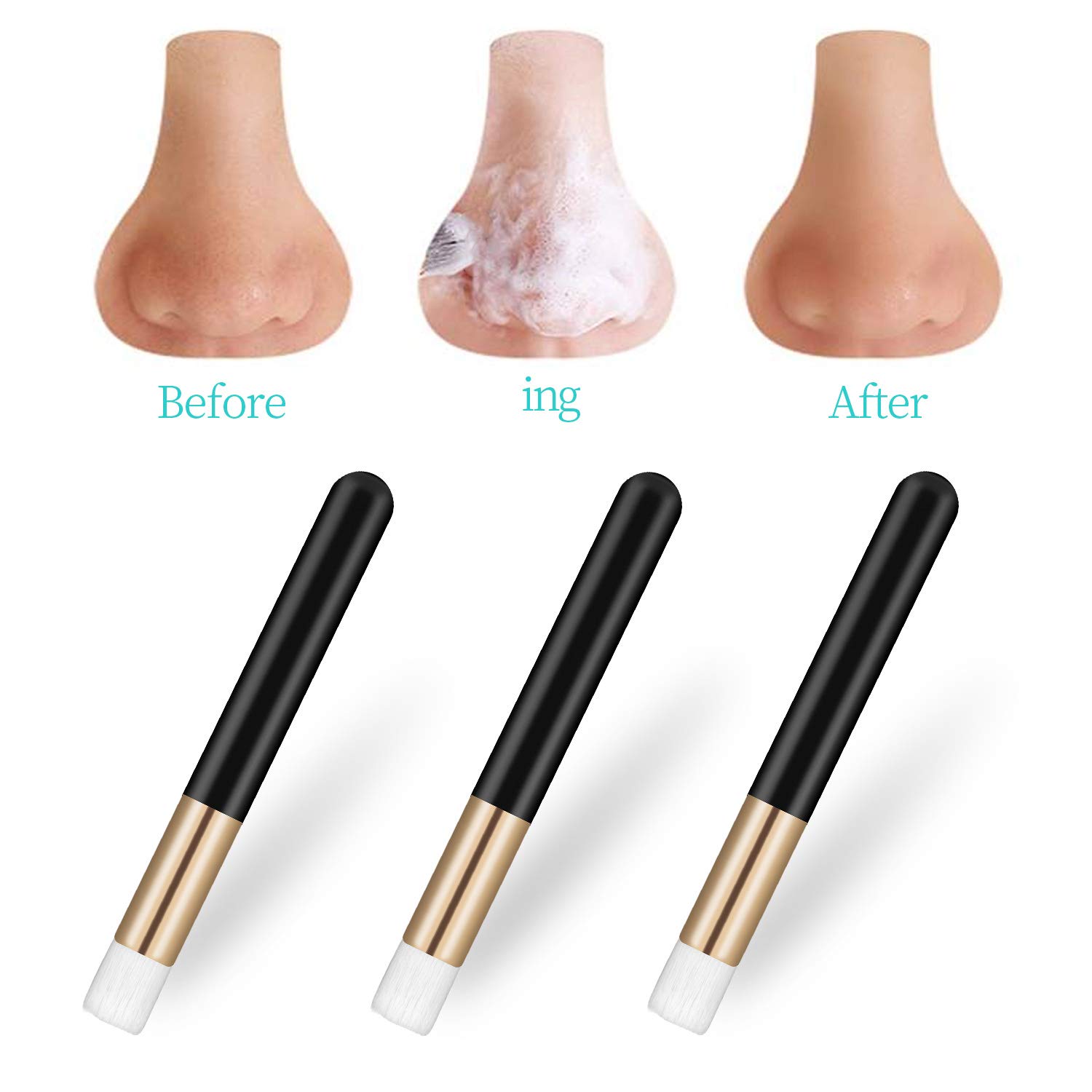 10 Pcs Cosmetic Brushes Peel Off Blackhead Brush Remover Tool Nose Cleaning Washing Brush Lash Clean