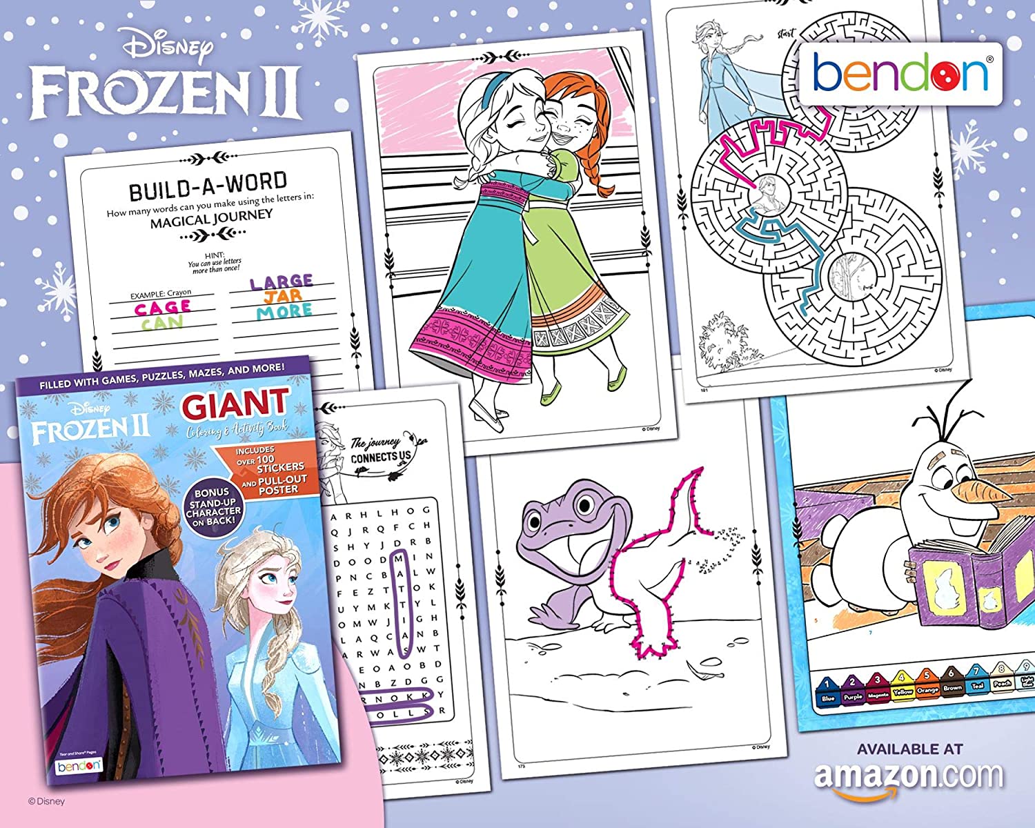 Disney Frozen 2 Elsa and Anna Giant 192-Page Coloring and Activity Book with Over 100 Stickers and a