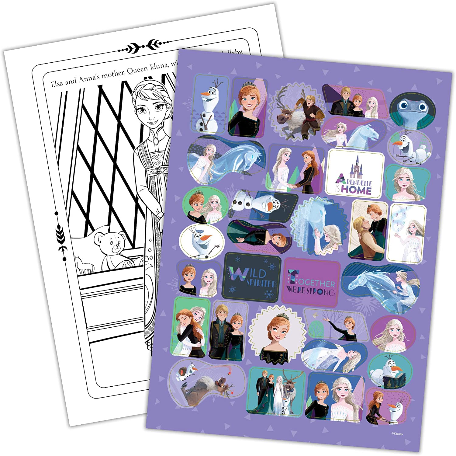 Disney Frozen 2 Elsa and Anna Giant 192-Page Coloring and Activity Book with Over 100 Stickers and a