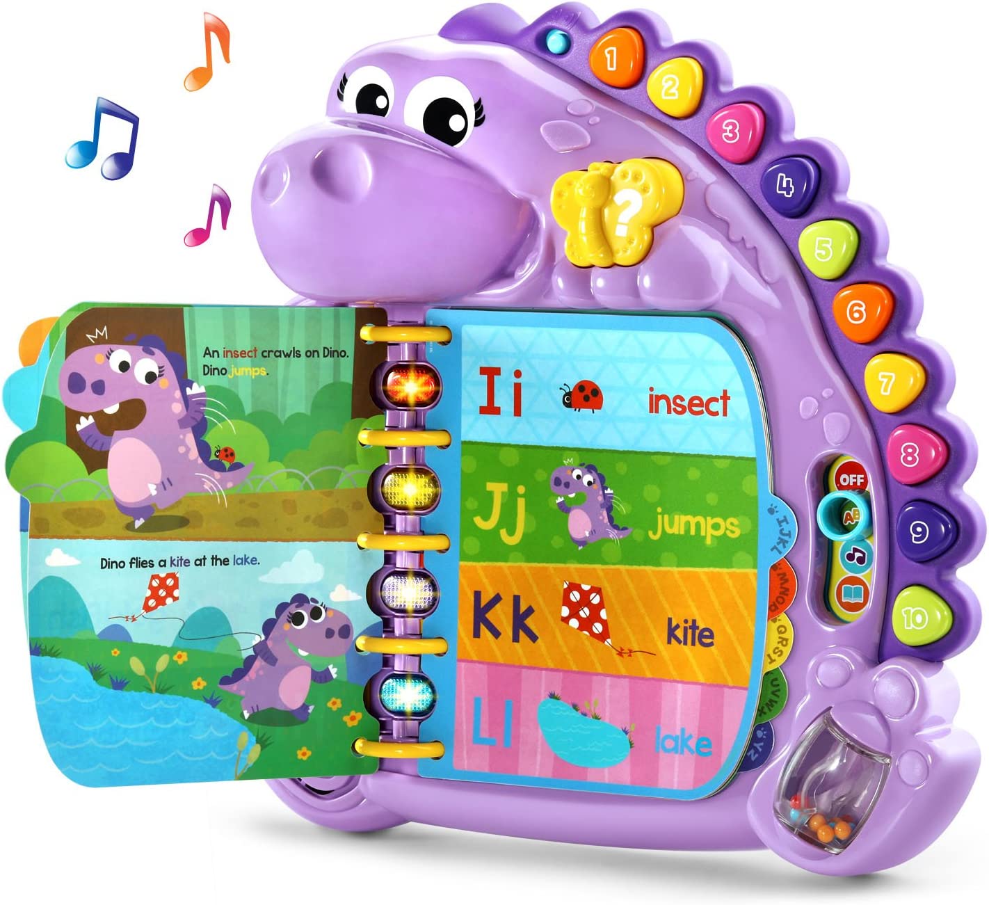 LeapFrog Dino's Delightful Day Alphabet Book, Purple