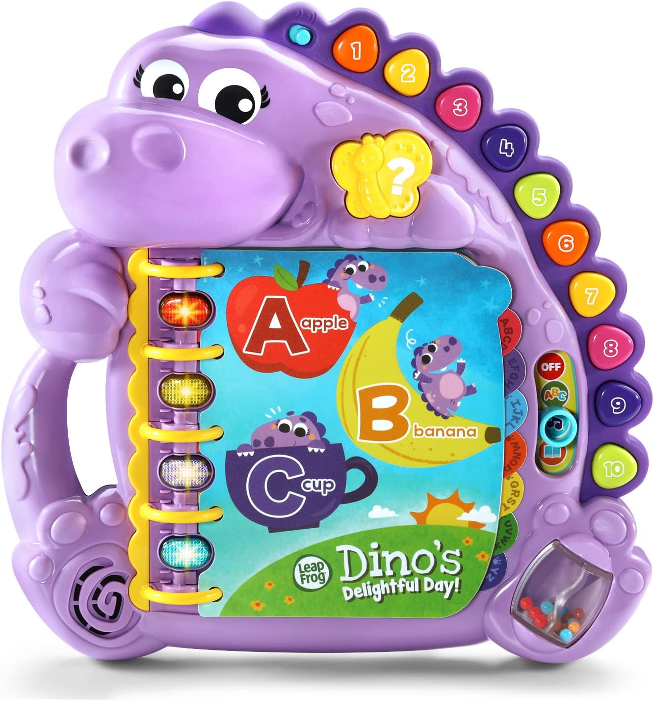LeapFrog Dino's Delightful Day Alphabet Book, Purple