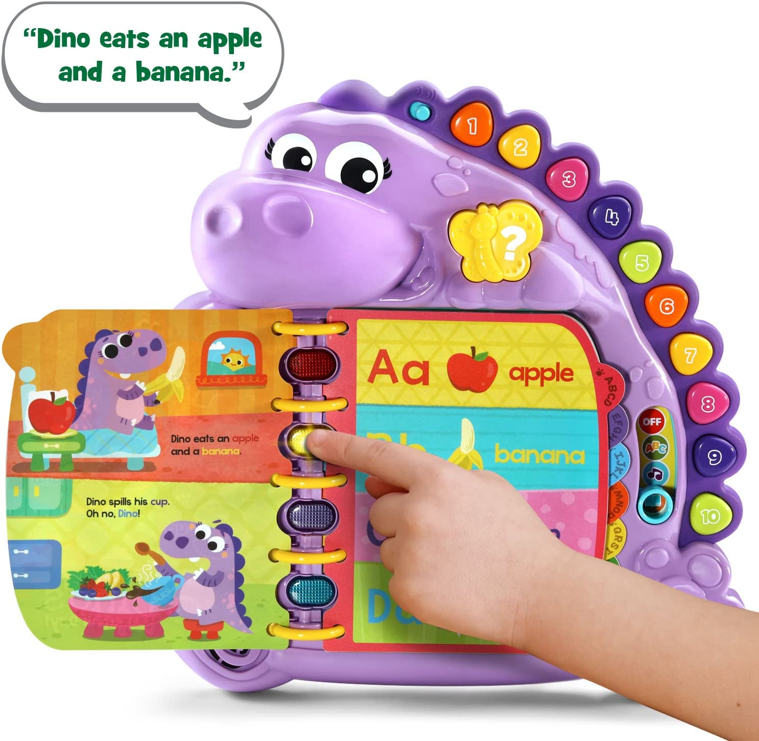 LeapFrog Dino's Delightful Day Alphabet Book, Purple