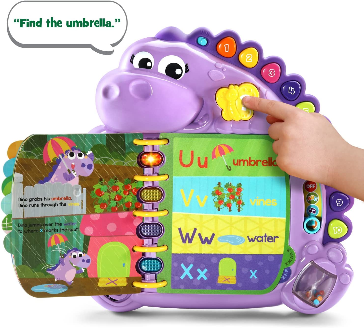 LeapFrog Dino's Delightful Day Alphabet Book, Purple