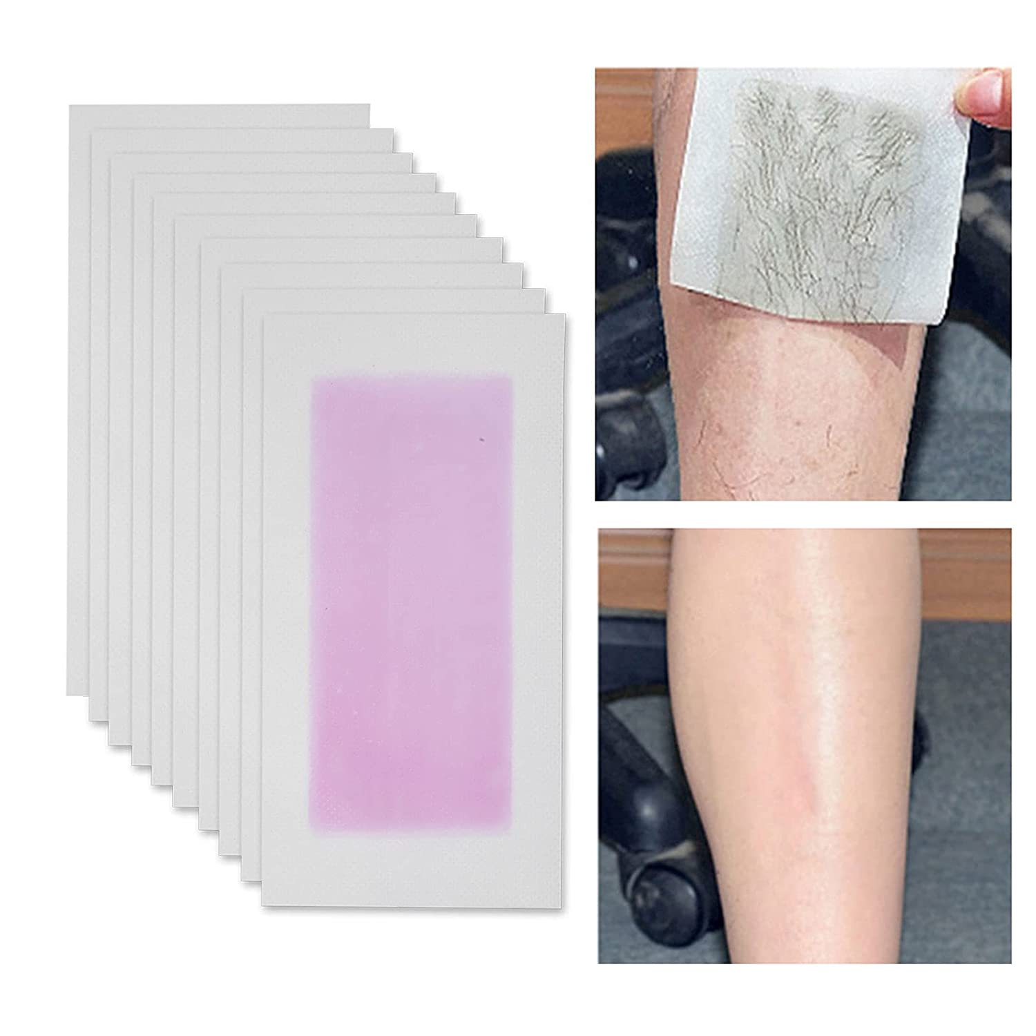 Body Wax Strips Kit, Non‑Woven Hair Removal Wax Strips, Disposable Waxing Depilatory Paper, Fast C