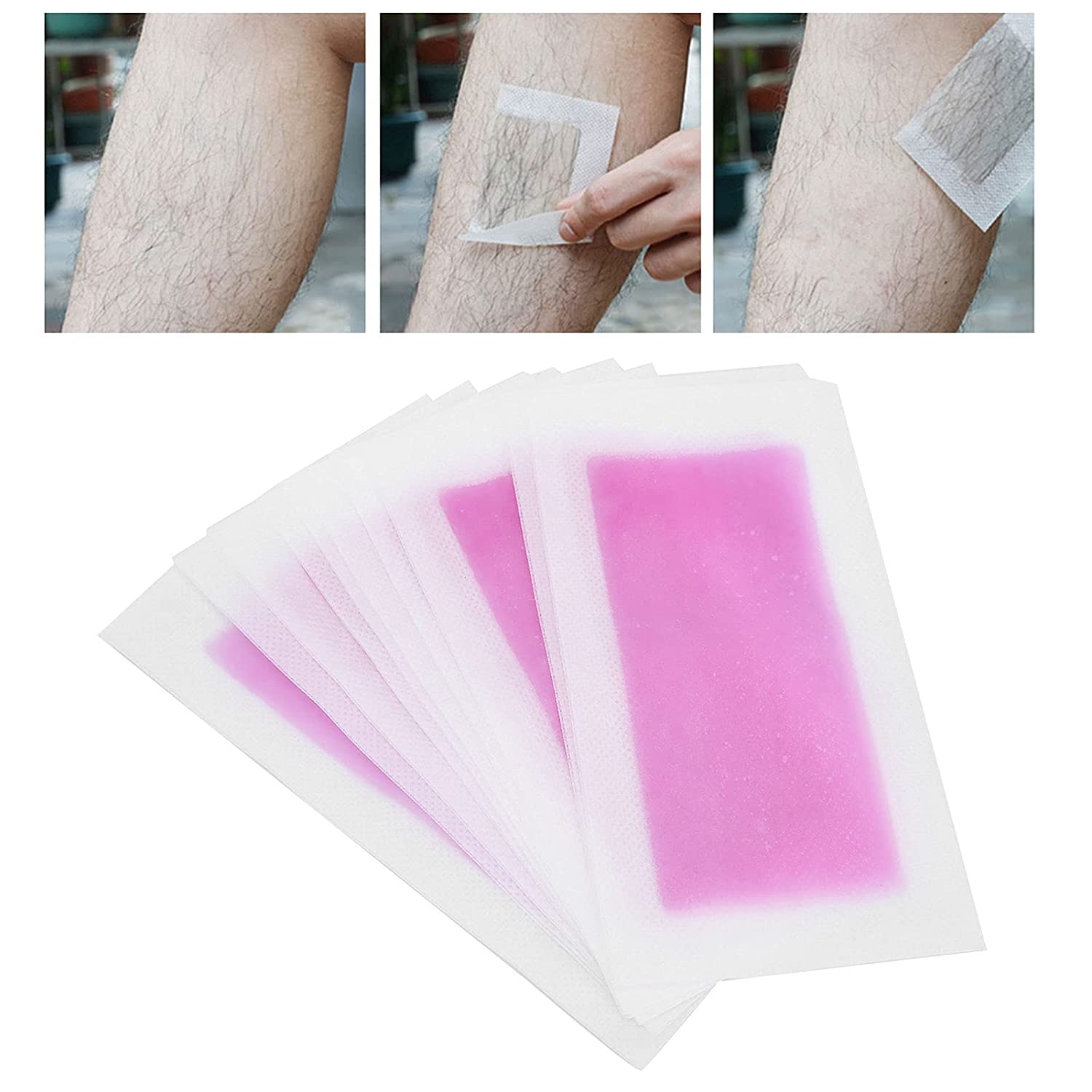 Body Wax Strips Kit, Non‑Woven Hair Removal Wax Strips, Disposable Waxing Depilatory Paper, Fast C