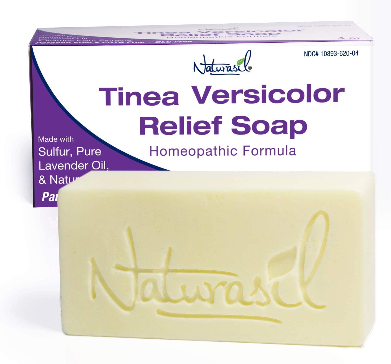 Naturasil Tinea Versicolor Treatment Value Pack | 4oz Tinea Versicolor 10% Sulfur Medicated Soap & 1