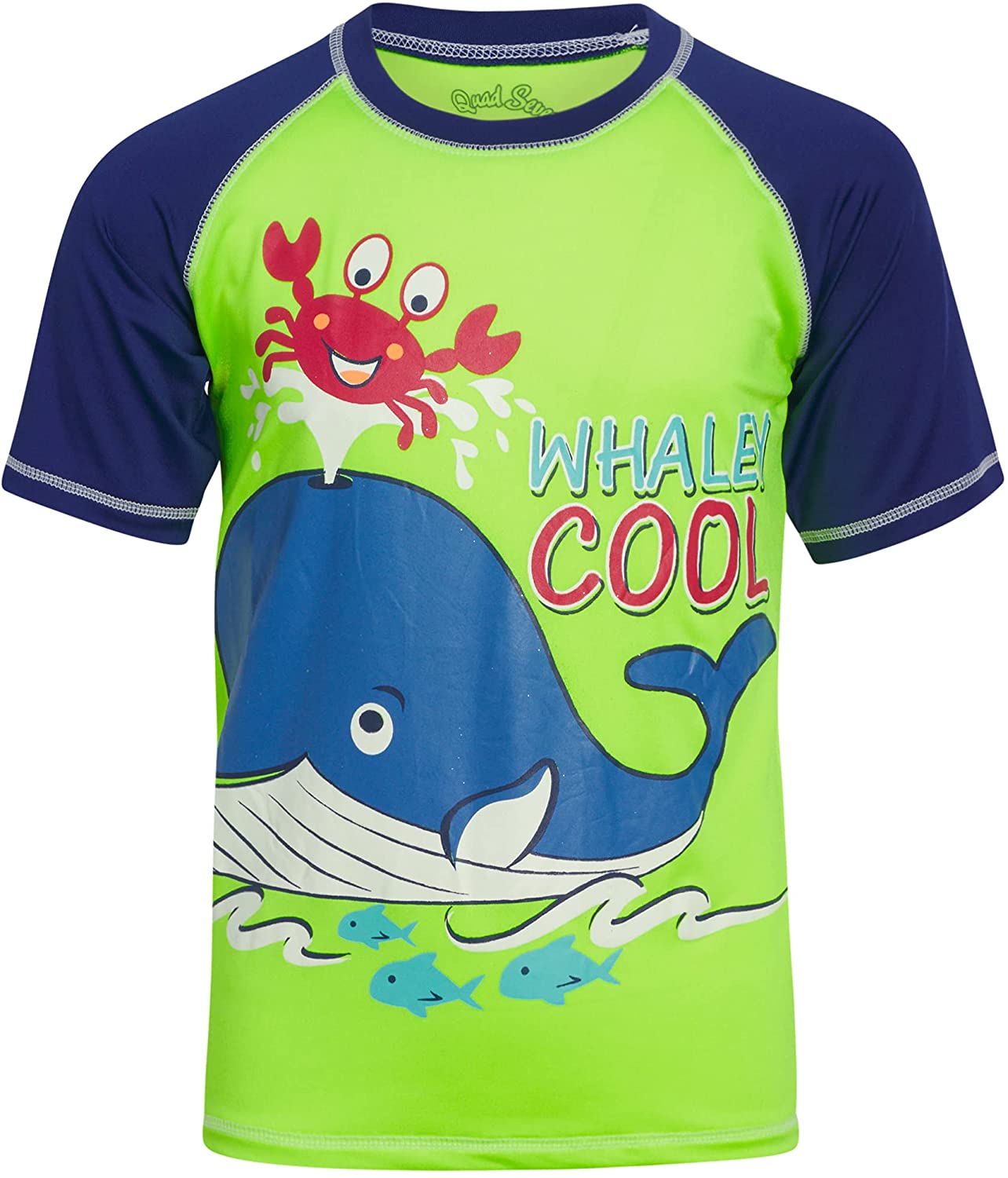 Quad Seven Boys 2-Piece Rash Guard and Trunk Swimsuit Set (Infant/Toddler/Little Boys)