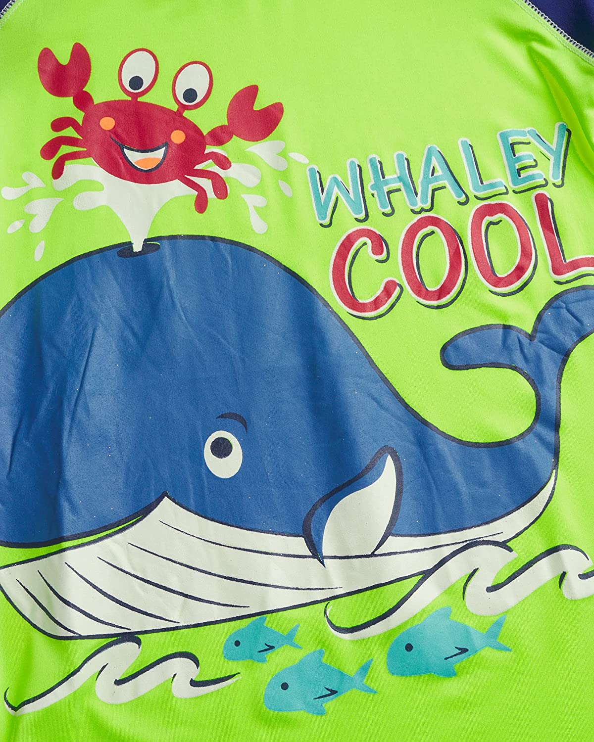 Quad Seven Boys 2-Piece Rash Guard and Trunk Swimsuit Set (Infant/Toddler/Little Boys)