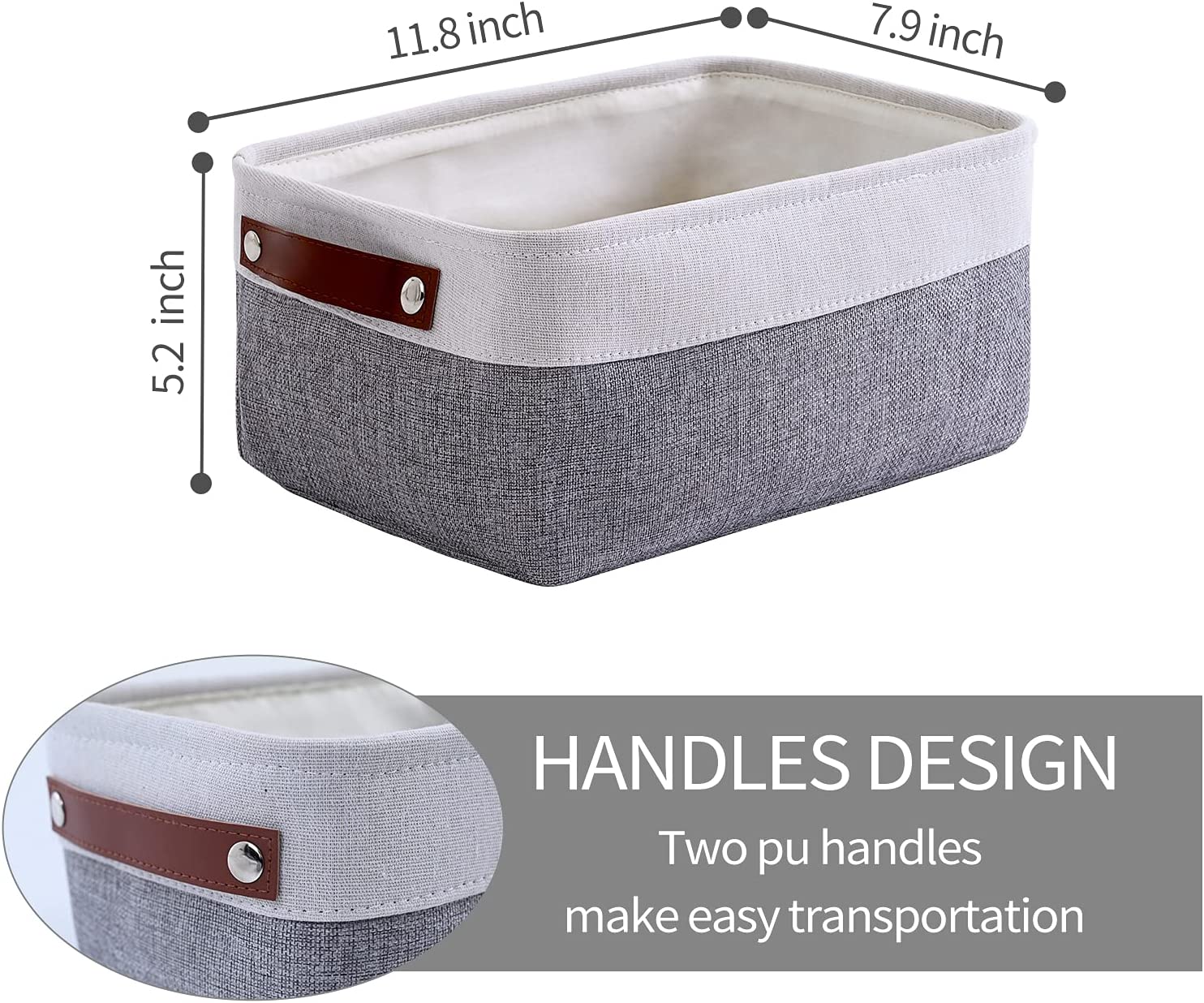 Alefar Fabric Storage Baskets for Organizing(6 Pack), Decorative Storage Set for Shelves, Large Fabr