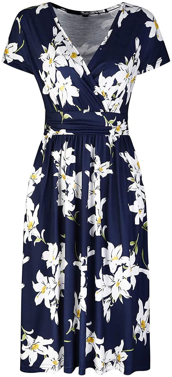 WYTong Women Summer Casual Sleeveless Mini Plain Pleated Tank Vest Dresses Beach Maxi Dress