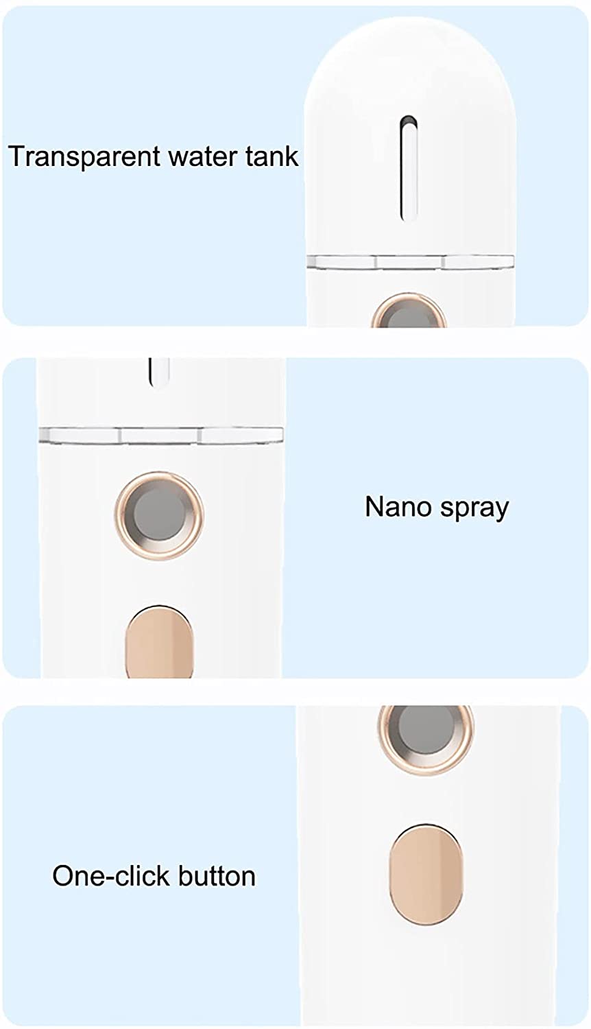 zhenxinshiyi Portable Nano Handy Mist Spray 12ml Mini Atomization Facial Mister Eyelash Extensions H