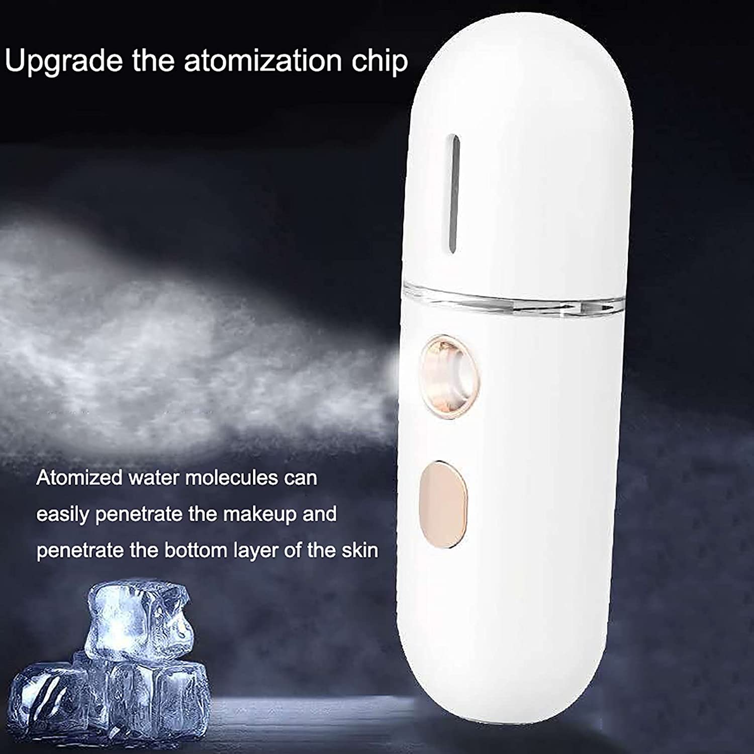 zhenxinshiyi Portable Nano Handy Mist Spray 12ml Mini Atomization Facial Mister Eyelash Extensions H