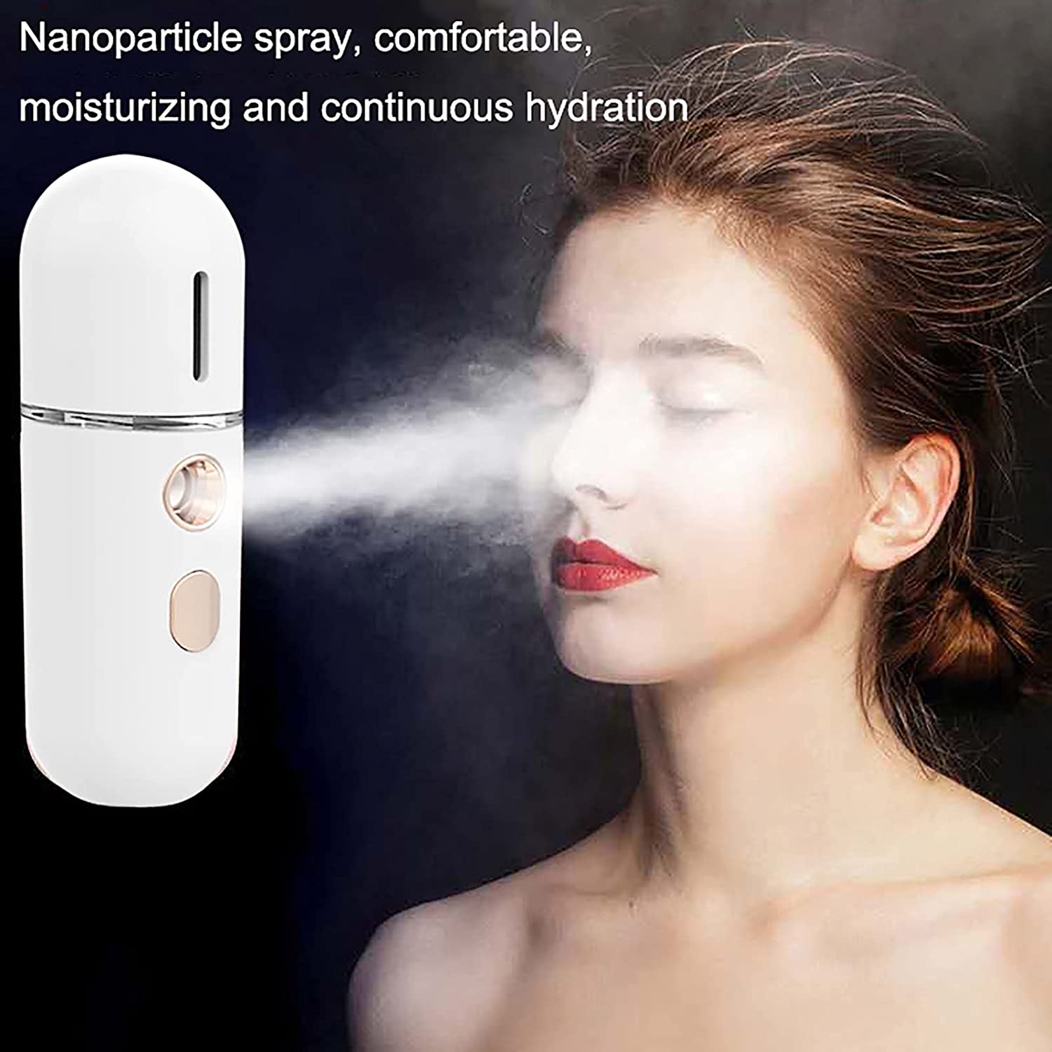 zhenxinshiyi Portable Nano Handy Mist Spray 12ml Mini Atomization Facial Mister Eyelash Extensions H