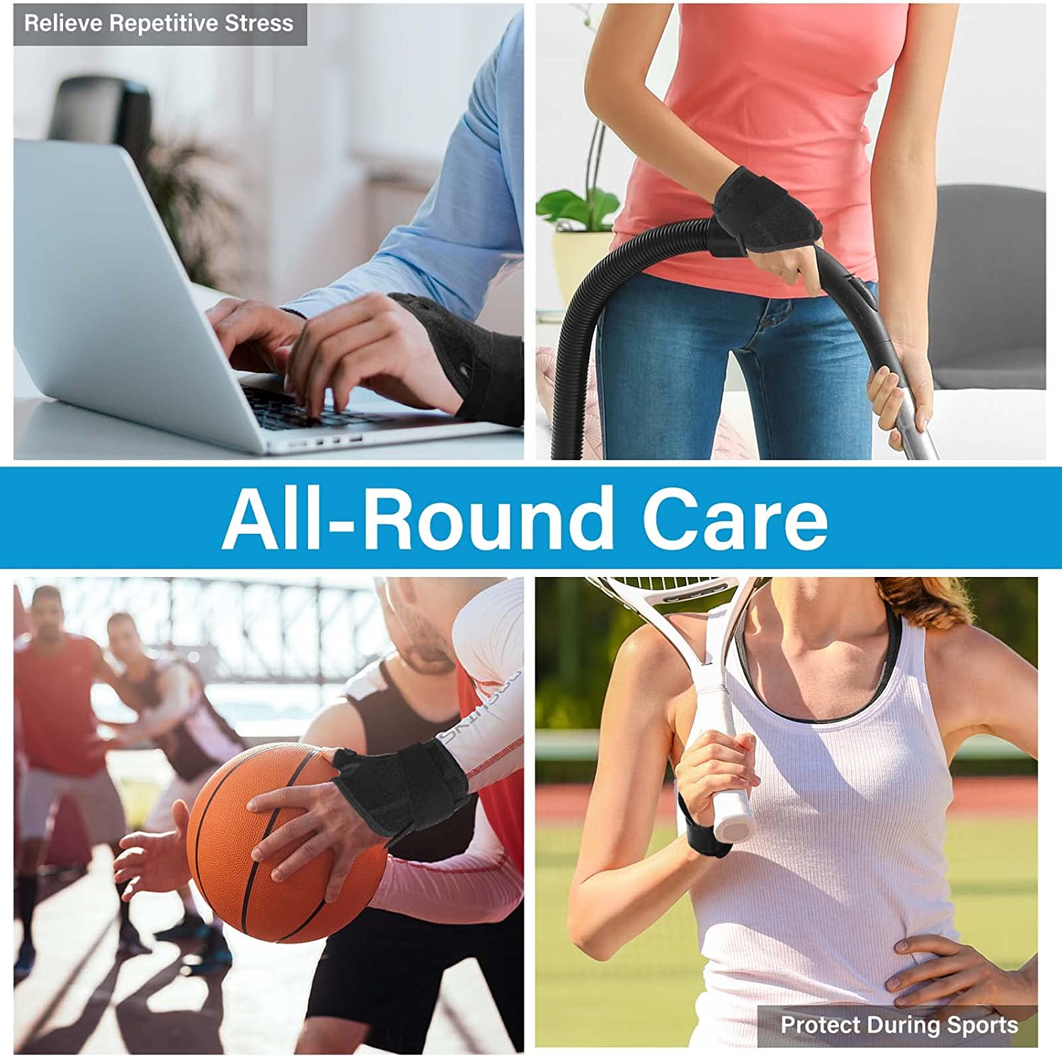 Thumb Brace, Thumb Splint, CMC Joint Thumb Spica Splint for Pain Relief, Arthritis, Tendinitis, Spra