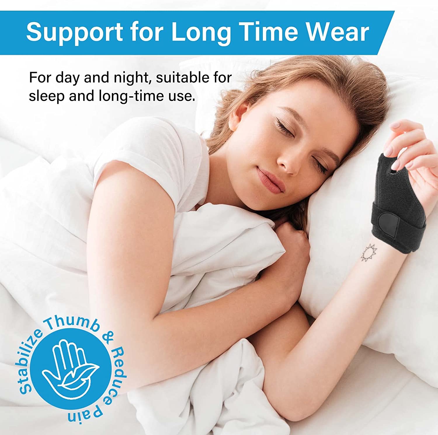 Thumb Brace, Thumb Splint, CMC Joint Thumb Spica Splint for Pain Relief, Arthritis, Tendinitis, Spra