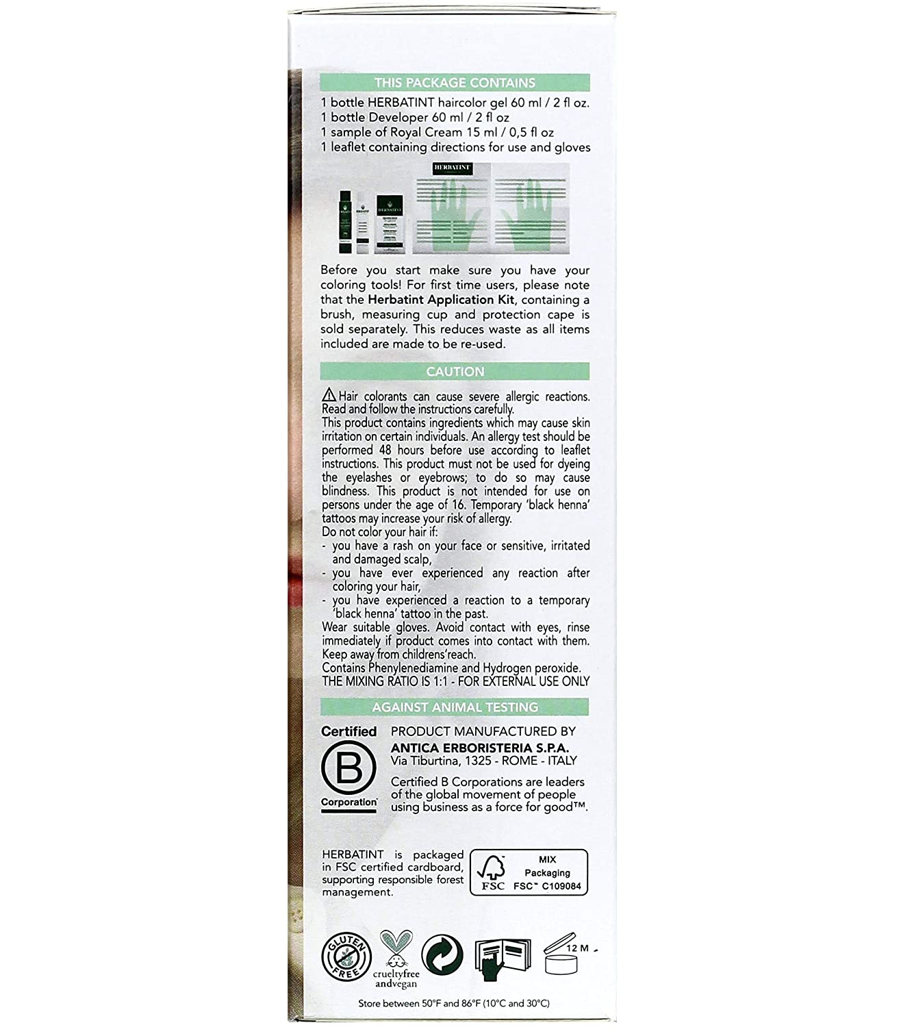 Herbatint Permanent Haircolor Gel 8C, Light Ash Blonde, 4.56 Fl Oz