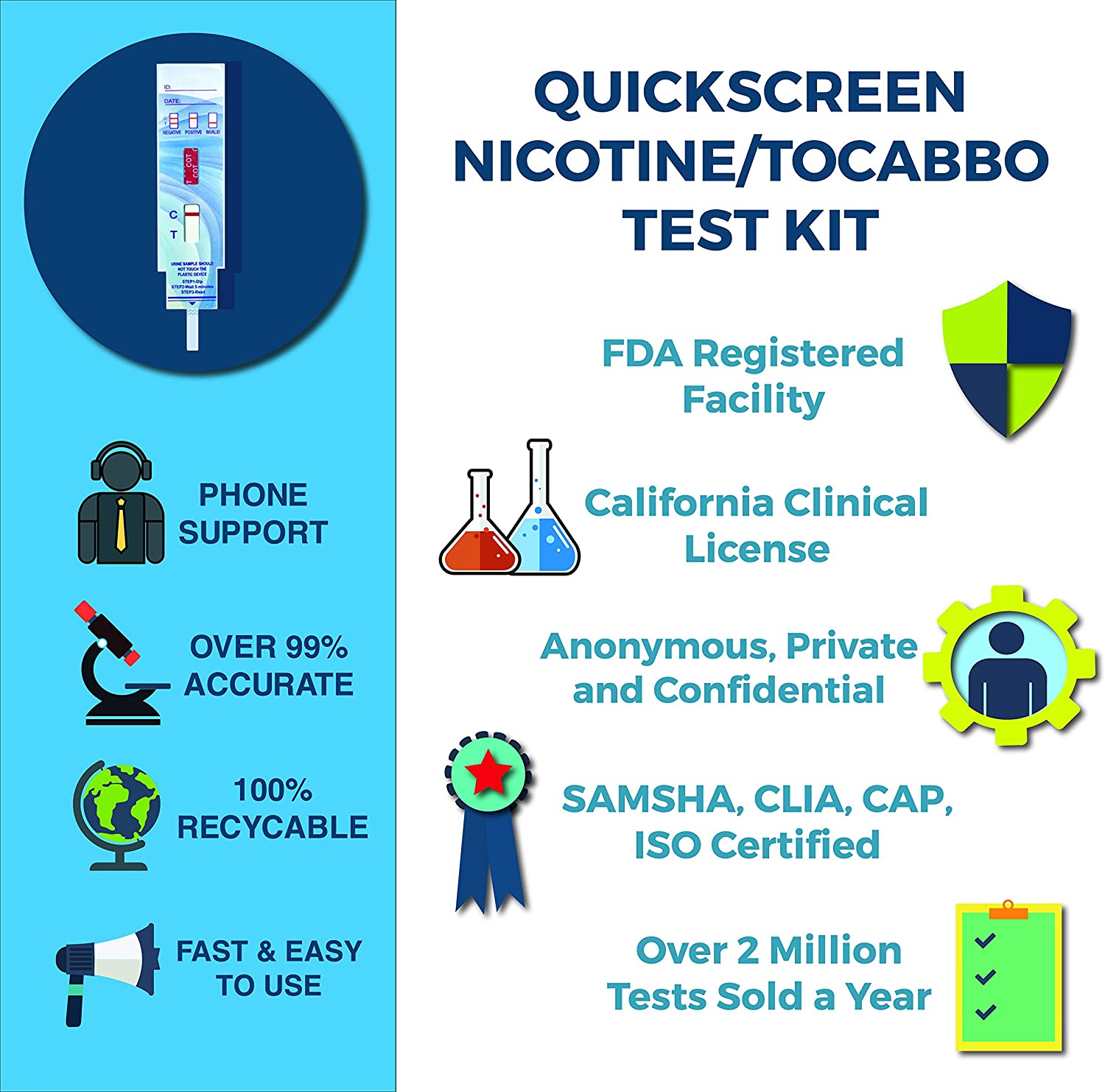 QuickScreen Nicotine Tobacco COT Test Kit (10)
