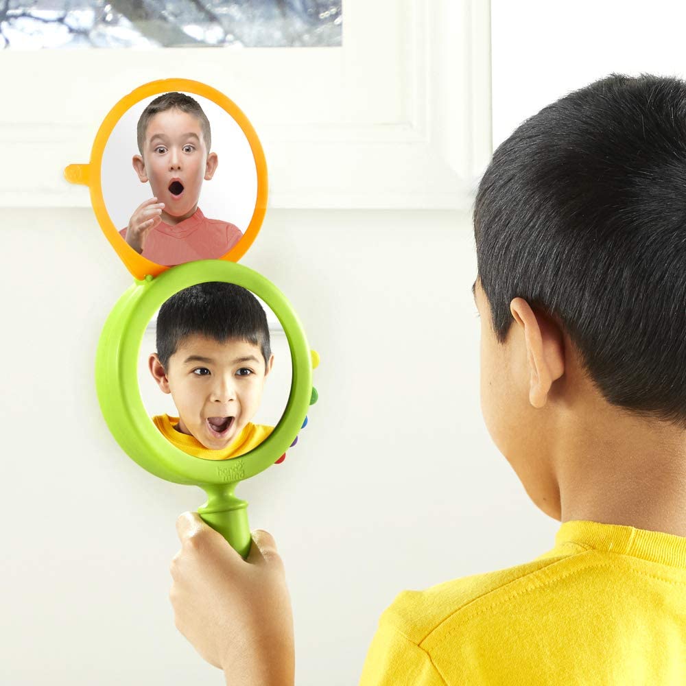 hand2mind See My Feelings Mirror, Social Emotional Learning Shatterproof Mirror for Kids, Anger Mana