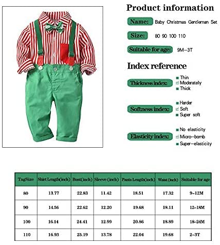 Fairy Baby Toddler Baby Boys Christmas Gentleman Outfit Bow Tie Shirt+ Suspender Pant Clothes Sets I