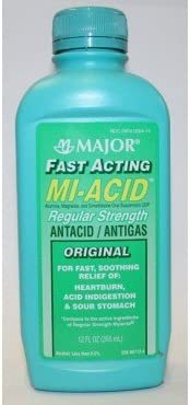 Mi-Acid Liquid Antacid / Antigas Regular Strength 12 Fl Oz. (12 Oz.)
