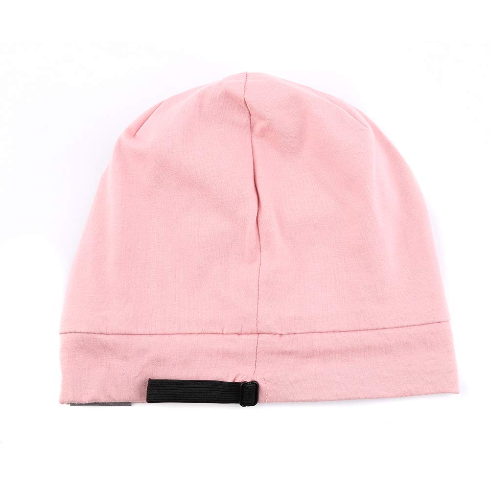 Greatremy Beanie Kids Silky Satin Lined Hair Bonnet Sleep Cap-Adjustable Elastic Band Slouchy Cotton