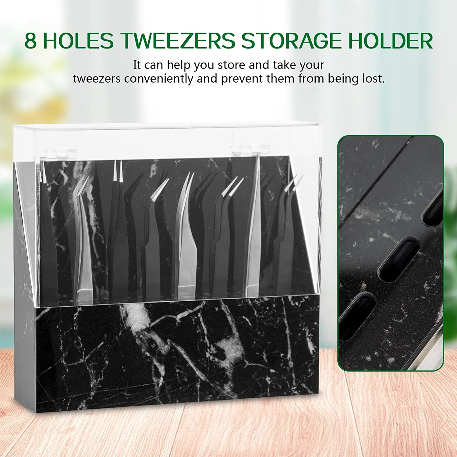 mlogiroa Tweezer Holder Stand for Eyelash Extension Tweezers Storage Holder Tweezers Shelf Holder La