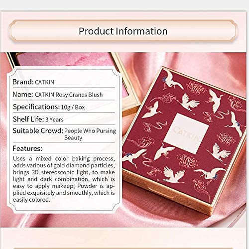 CATKIN Cheek Blush Bake Pink Peach Multi Blusher Natural Powder Palette 10g C01