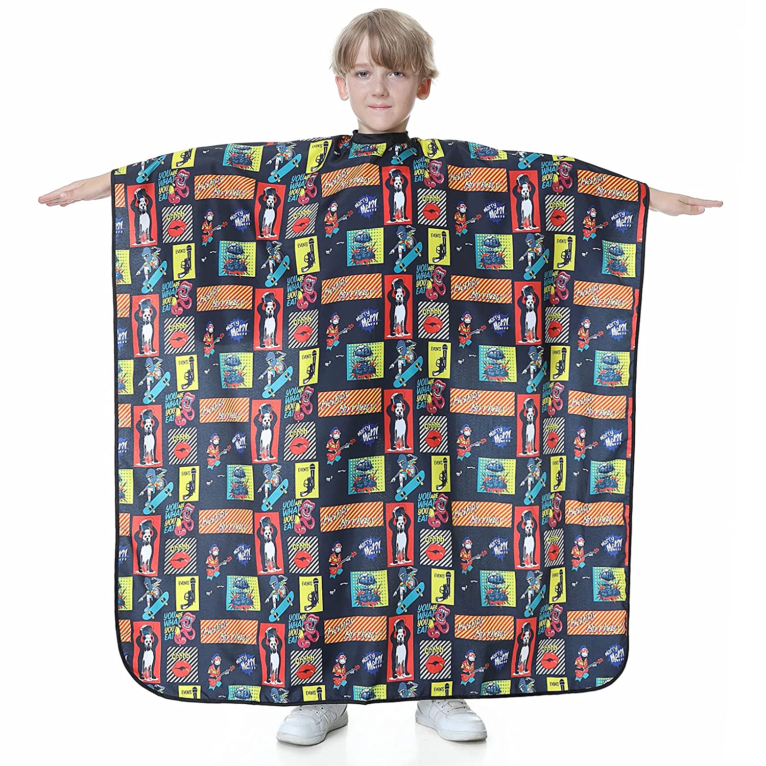 KaHot Haircut Salon Hairdressing Cape for Kids Child Styling Polyester Smock Cover Waterproof Shampo