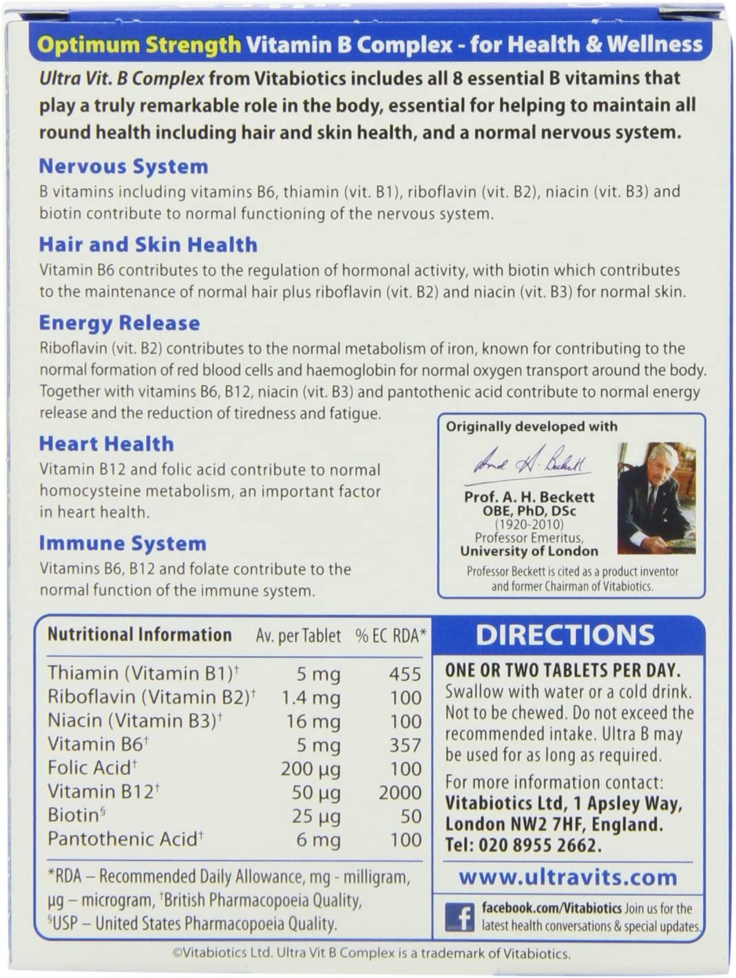 Ultra Vitamin Tablets Pack of 60 Tablets