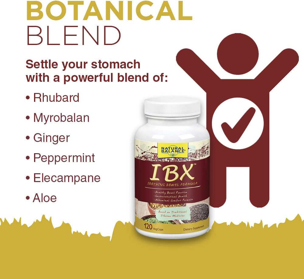 Natural Balance IBX Soothing Bowel Formula | Supports Digestive Health | 120 Veggie Caps