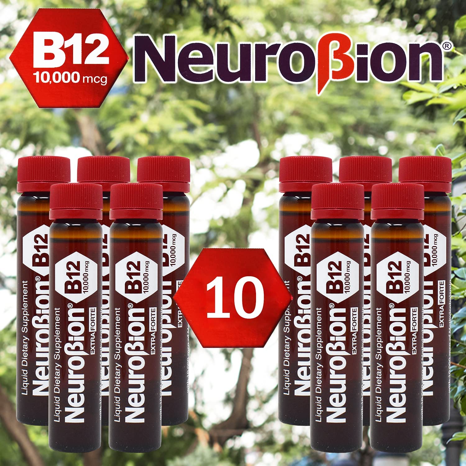 Neurobion Extra Forte B12 10,000 mcg Vials - Extreme Powerful B12 - 10 Vials per Box