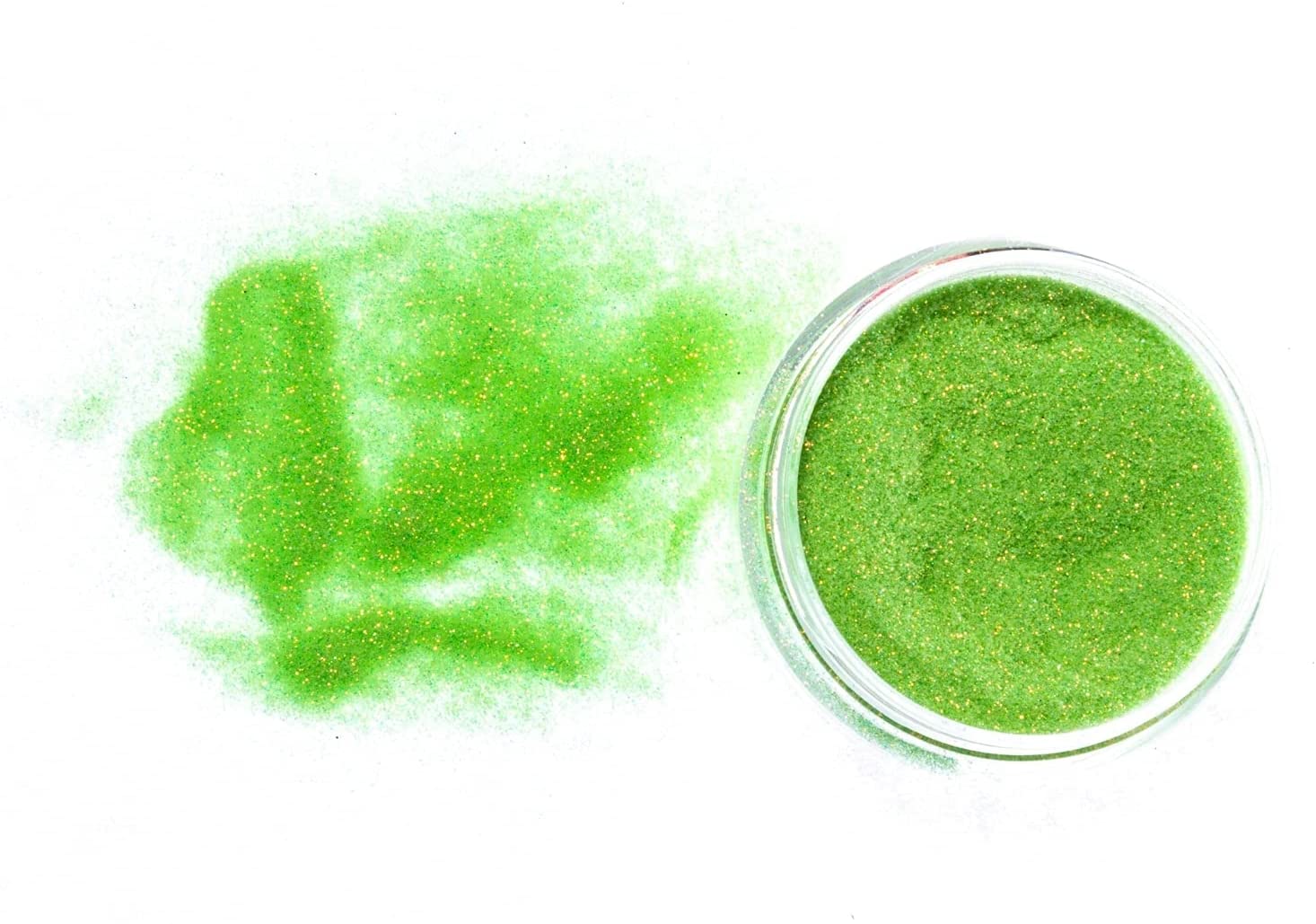 Slice of the Moon | Iris Gold Jade Neon Glitter Powder, 0.35oz (10g) | for Professional or Personal