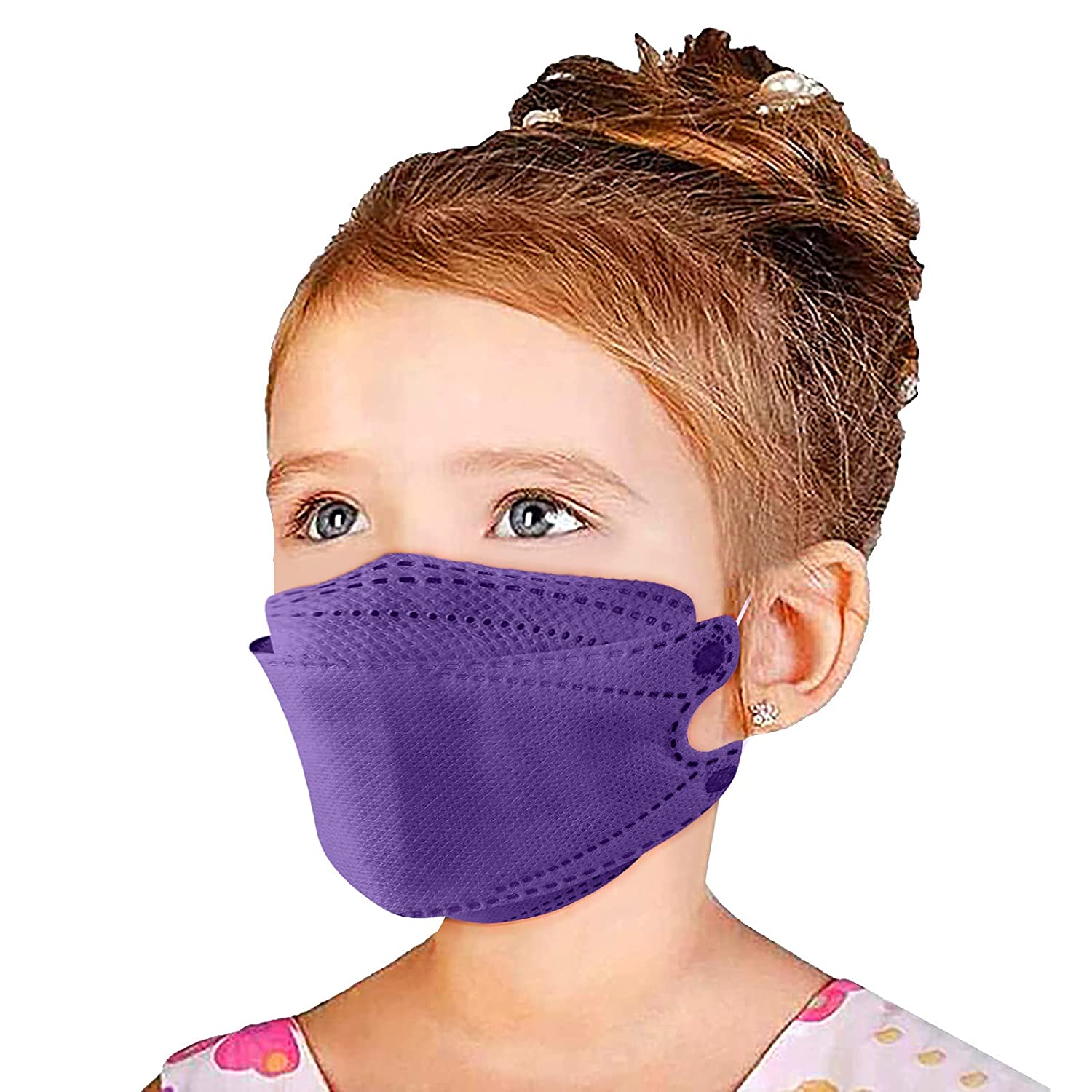 100Pcs Kids KF94 Face_Masks 4-Ply Filtеr Face Protection 3D Face Covering with Designs High Filtrat