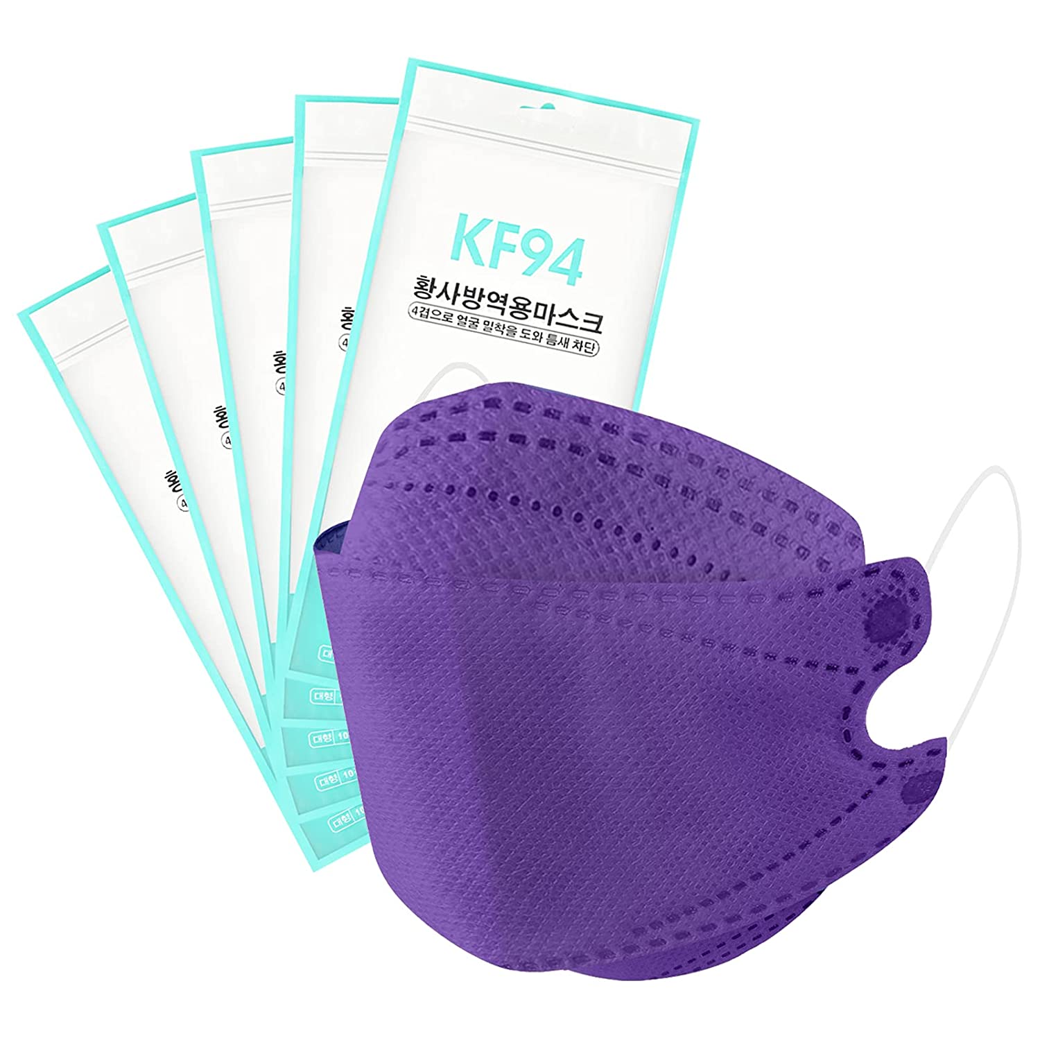 100Pcs Kids KF94 Face_Masks 4-Ply Filtеr Face Protection 3D Face Covering with Designs High Filtrat