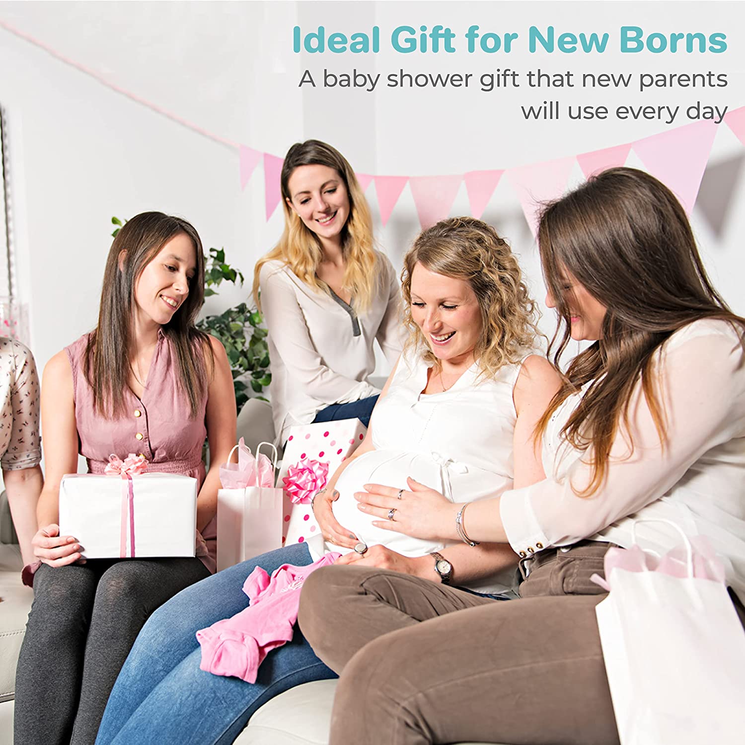 Spasilk Baby 23 Piece Bath Hooded Towels & Washcloths Set for Newborn Boys & Girls, White Zebra