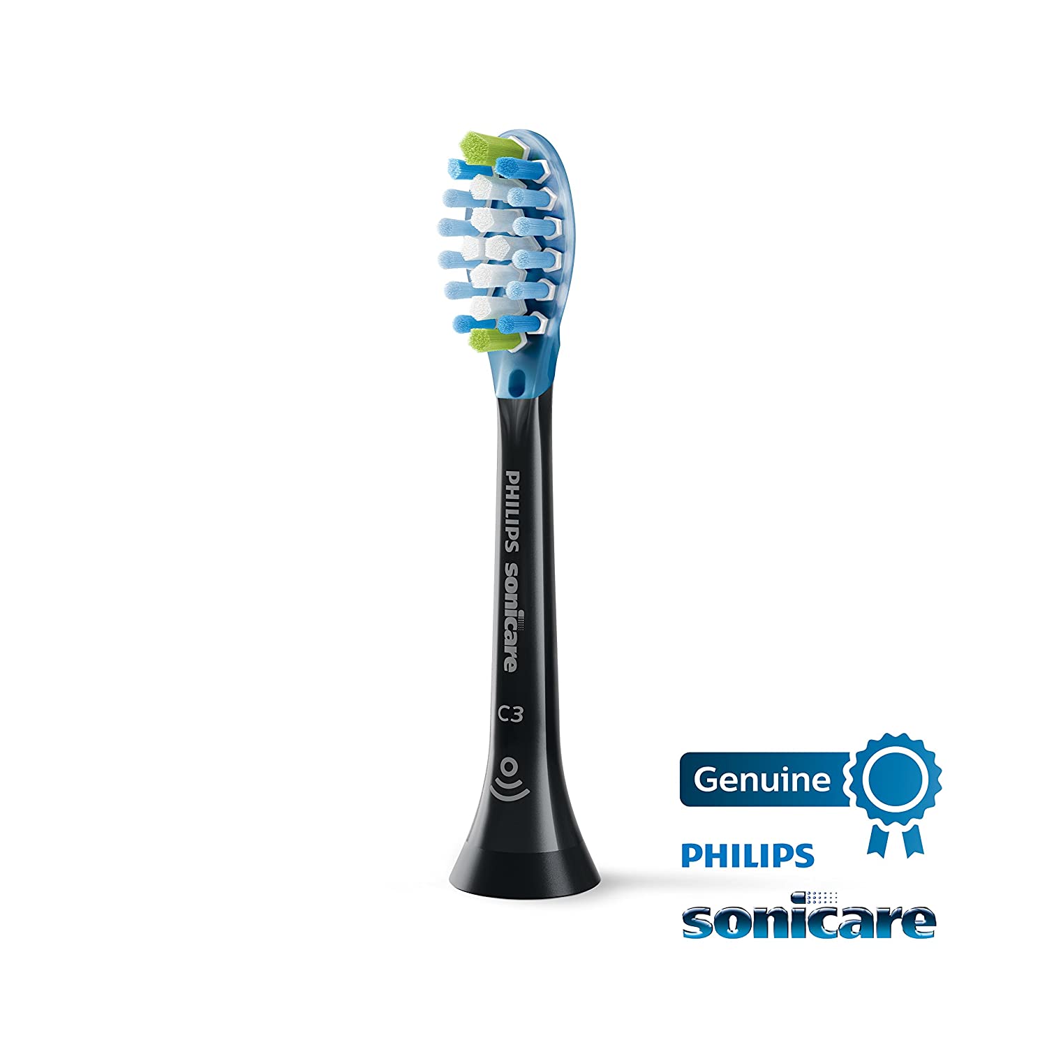 Philips Sonicare Protective Clean 6100 Navy Blue and 2 pack Premium Plaque Control Brush Head Bundle