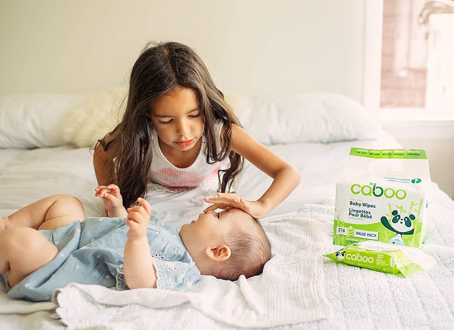 Caboo Tree Free Bamboo Baby Wipes, Eco-Friendly Naturally Derived Baby Wipes for Sensitive Skin, 8 R
