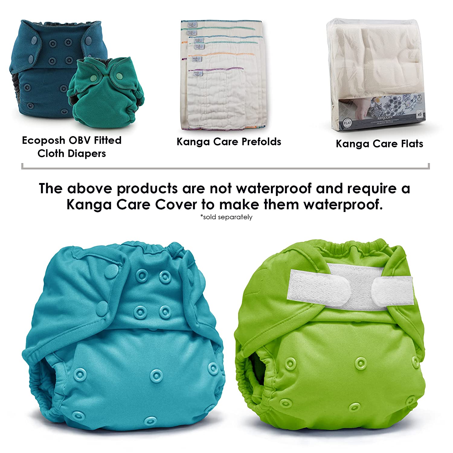 Kanga Care Rumparooz Newborn Reusable Cloth Diaper Cover Aplix Nautical 4-15lbs