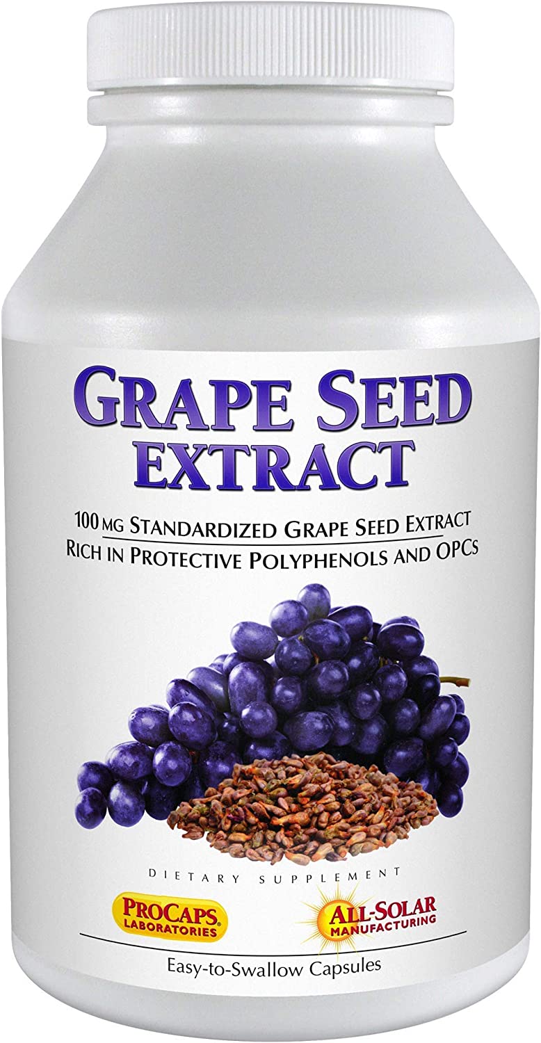 Andrew Lessman Grape Seed Extract 60 Capsules – 100 mg Standardized Extract, Anti-oxidant, Neutral