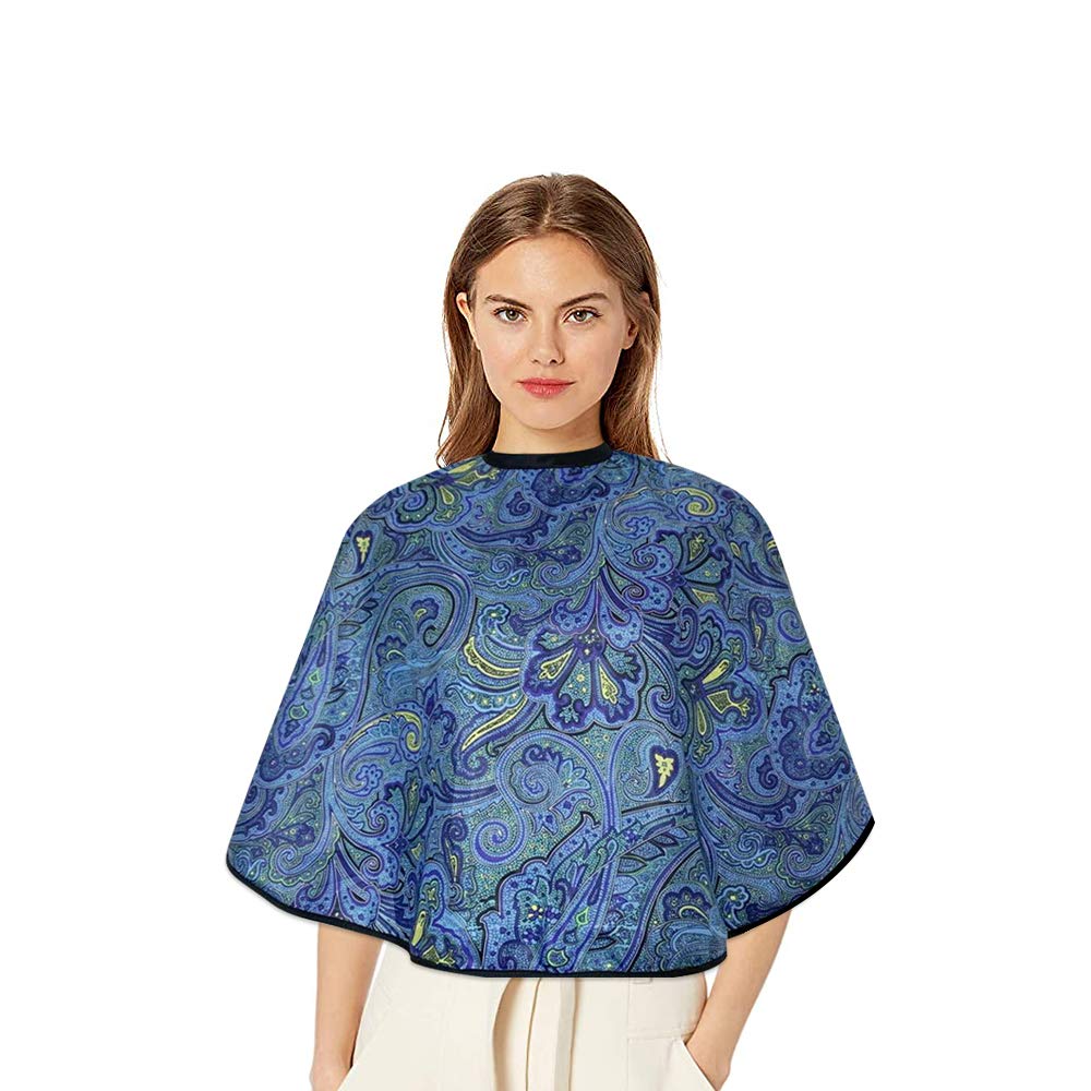 Noverlife Bohemian Makeup Cape, Shortie Makeover Comb-Out Cape, Beauty Salon Smock for Clients, Ligh