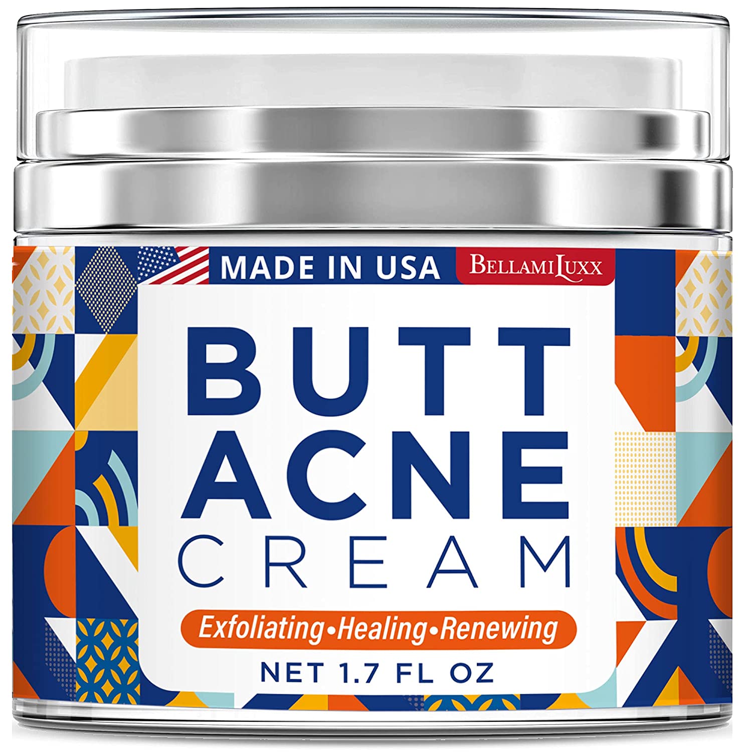 Butt Acne Clearing Cream, Thigh Acne Clearing treatment, Made in USA, Clears Acne, Pimples, and Dark