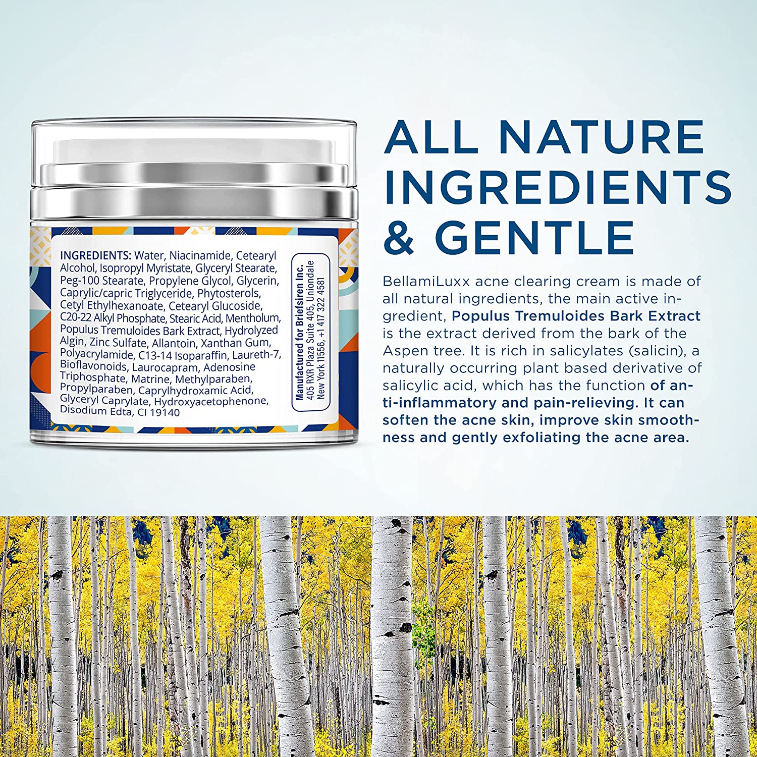 Butt Acne Clearing Cream, Thigh Acne Clearing treatment, Made in USA, Clears Acne, Pimples, and Dark