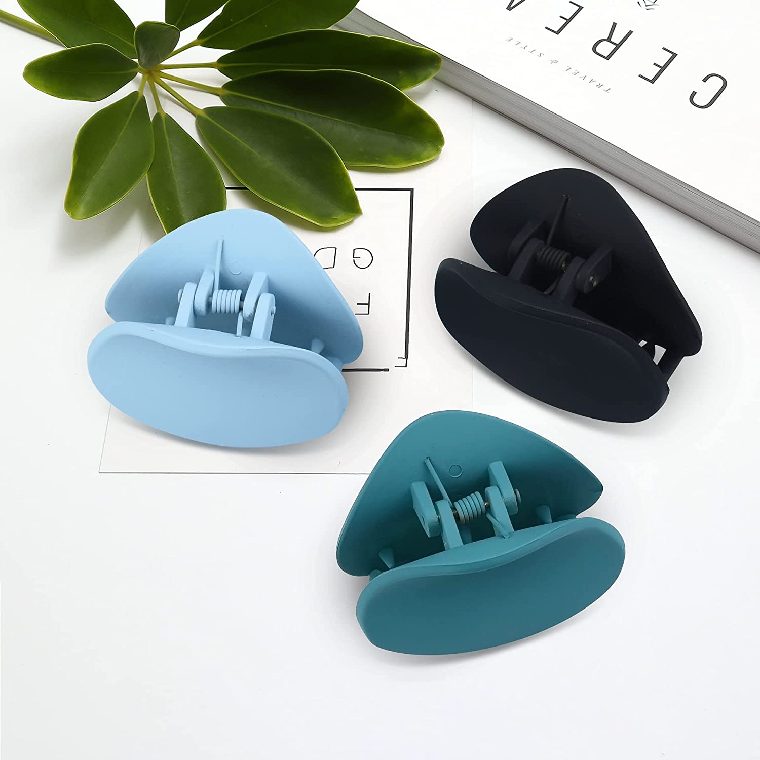 EAONE 8 Color Hair Clips Non-slip Hair Claw Clips Stylish Hair Clamps Hair Clip for Thick/Thin Hair