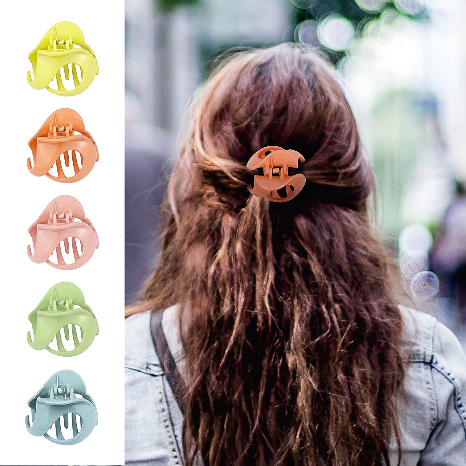 EAONE 8 Color Hair Clips Non-slip Hair Claw Clips Stylish Hair Clamps Hair Clip for Thick/Thin Hair